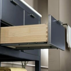 WOODBRIDGE Venice 42"x21"x33" Solid Wood Bath Vanities Side Cabinet In Grey With Brushed Nickel Trim And Engineered Stone Composite Vanity Top In Carrara White 3 Pre-Drilled Holes For 8-inch Widespread Faucet. -Woodbridgebath Shop 617a50ad9a1de thumb 600x600