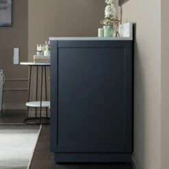 WOODBRIDGE Venice 42"x21"x33" Solid Wood Bath Vanities Side Cabinet In Grey With Gold Trim And Engineered Stone Composite Vanity Top In Carrara White 3 Pre-Drilled Holes For 8-inch Widespread Faucet. -Woodbridgebath Shop 617a57b6301e2 thumb 600x600