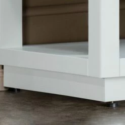 WOODBRIDGE Venice 42"x21"x33" Solid Wood Bath Vanities Side Cabinet In White With Gold Trim And Engineered Stone Composite Vanity Top In Fish Belly White With 3 Pre-Drilled Holes For 8-inch Widespread Faucet. -Woodbridgebath Shop 617a6d0aeaf3c thumb 600x600