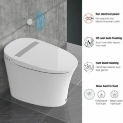 WOODBRIDGE BW5100S One Piece Modern,Slim, Tankless And High Efficiency Toilet With Battery Operated Auto Flushing -Woodbridgebath Shop 61c166e4adbe2 thumb 600x600