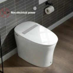 WOODBRIDGE BW5100S One Piece Modern,Slim, Tankless And High Efficiency Toilet With Battery Operated Auto Flushing