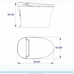 WOODBRIDGE BW5100S One Piece Modern,Slim, Tankless And High Efficiency Toilet With Battery Operated Auto Flushing -Woodbridgebath Shop 61c166e776fe0 thumb 600x600