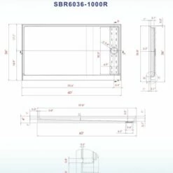 Best Seller WOODBRIDGE SBR6036-1000R Solid Surface Shower Base With Recessed Trench Side Including Stainless Steel Linear Cover, 60" L X 36" W X 4" H,Right Drain White Color -Woodbridgebath Shop 61dfcc4f0b6dd thumb 600x600