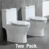 WOODBRIDGEBath T-0031 WOODBRIDGE T-0031 Short Compact Tiny One Piece Toilet With Soft Closing Seat, Small Toilet(2 -Pack) -Woodbridgebath Shop 6229598041a1e thumb 600x600