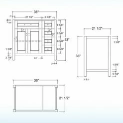 WOODBRIDGE Milan 37" Floor Mounted Single Basin Vanity Set With Solid Wood Cabinet In White And Engineered Stone Composite Vanity Top In Carrara White With Pre-installed Undermount Rectangle Bathroom Sink In White And Pre-Drilled 3-Hole For 8-inch Widesp -Woodbridgebath Shop 623ad66493041 thumb 600x600