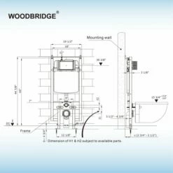WOODBRIDGE In-Wall 0.8 GPF/1.60 GPF Dual FlusToilet Tank Carrier System For 2 X 4 Stud Installation, WHTA001 -Woodbridgebath Shop 6242cecfa914c thumb 600x600