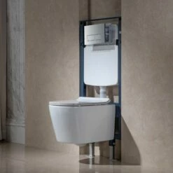 WOODBRIDGE In-Wall 0.8 GPF/1.60 GPF Dual FlusToilet Tank Carrier System For 2 X 4 Stud Installation, WHTA001 -Woodbridgebath Shop 6242ced5e78ee thumb 600x600