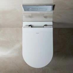 WOODBRIDGE Wall Hung 1.60 GPF/0.8 GPF Dual Flush Elongated Toilet With In-Wall Tank And Carrier System. F0130 + WHTA001 -Woodbridgebath Shop 6244147e72c3c thumb 600x600