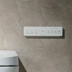 WOODBRIDGE Intelligent Compact Elongated Dual-flush Wall Hung Toilet With Bidet Wash Function, Heated Seat & Dryer. Matching Concealed Tank System And White Marble Stone Slim Flush Plates Included.LT611 + SWHT611+FP611-WH -Woodbridgebath Shop 624417377b976 thumb 600x600