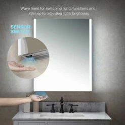 Best Seller WOODBRIDGE Contemporary 24”W X 30"H Surface Mount Frameless One Door Medicine Cabinet With Mirror Defogger And Soft Close Hinges, MCL2430 -Woodbridgebath Shop 626266e54995b thumb 600x600