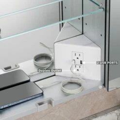 Best Seller WOODBRIDGE Contemporary 24”W X 30"H Surface Mount Frameless One Door Medicine Cabinet With Mirror Defogger And Soft Close Hinges, MCL2430 -Woodbridgebath Shop 626266e65295e thumb 600x600