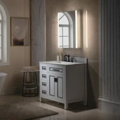 Best Seller WOODBRIDGE Contemporary 24”W X 30"H Surface Mount Frameless One Door Medicine Cabinet With Mirror Defogger And Soft Close Hinges, MCL2430 -Woodbridgebath Shop 626266f2cfc1b thumb 600x600