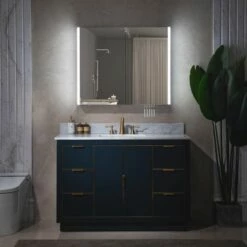 WOODBRIDGE Contemporary 36”W X 30"H Surface Mount Frameless 2 Doors Medicine Cabinet With Mirror Defogger And Soft Close Hinges, MCL3630 -Woodbridgebath Shop 6262691468671 thumb 600x600