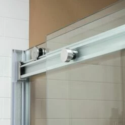 WOODBRIDGE Frameless Bathtub Shower Doors 56-60" Width X 62"Height With 5/16"(8mm) Clear Tempered Glass, 2 Ways Opening & Double Sliding In Brushed Nickel Finish -Woodbridgebath Shop 626658e294f1e thumb 600x600