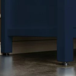 WOODBRIDGE Milan 37" Floor Mounted Single Basin Vanity Set With Solid Wood Cabinet In Navy Blue, And Carrara White Marble Vanity Top With Pre-installed Undermount Rectangle Bathroom Sink In White, Pre-Drilled 3-Hole For 8-inch Widespread Faucet -Woodbridgebath Shop 626b98eb4120c thumb 600x600