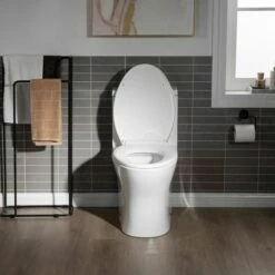 WOODBRIDGE Moder Design, Elongated One Piece Toilet Dual Flush 1.0/1.6 GPF,with Soft Closing Seat, White, T-0032 -Woodbridgebath Shop 628edb3883087 thumb 600x600