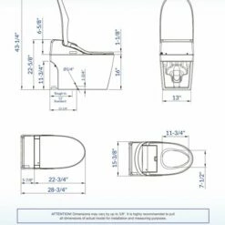 WOODBRIDGE B0960S Auto Flush, Auto Open & Auto Close, 1.28 GPF Single Flush Toilet With Intelligent Smart Bidet Seat And Wireless Remote Control, Chair Height -Woodbridgebath Shop 62c2a3eadaa3c thumb 600x600