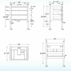 WOODBRIDGE Roma 37"x22"x38" Solid Wood Bath Vanity In White With Gold Hardware And Dark Gray Engineered Stone Composite Vanity Top With 3 Pre-Drilled Holes, Roma-3621-White+DGVT3722D-8 -Woodbridgebath Shop 62cbc56595be8 thumb 600x600 1