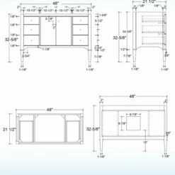 WOODBRIDGE Roma 49"x22"x38" Solid Wood Bath Vanity In Espresso With Gold Hardware And Carrara Marble Top With Pre-Drilled Hole For Single Hole Faucet, Roma-4821-Espresso+CAVT4922D-1 -Woodbridgebath Shop 62cbedd86d092 thumb 600x600 6