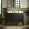 WOODBRIDGE Roma 49"x22"x38" Solid Wood Bath Vanity In Espresso With Gold Hardware And Carrara Marble Top With 3 Pre-Drilled Holes, Roma-4821-Espresso+CAVT4922D-8 -Woodbridgebath Shop 62cbf0433c9cf thumb 600x600