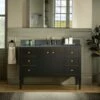 WOODBRIDGE Roma 49"x22"x38" Solid Wood Bath Vanity In Espresso With Gold Hardware And Dark Gray Engineered Stone Composite Vanity Top With 3 Pre-Drilled Holes, Roma-4821-Espresso+DGVT4922D-8 -Woodbridgebath Shop 62cbf0c77d3c9 thumb 600x600