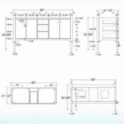 WOODBRIDGE Roma 61"x22"x38" Solid Wood Bath Vanity In Espresso With Gold Hardware And Carrara Marble Top With Pre-Drilled Hole For Single Hole Faucet, Roma-6021-Espresso+CAVT6122D-1 -Woodbridgebath Shop 62cbf4c3320c2 thumb 600x600