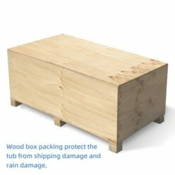 WOODBRIDGE 59 In. X 27.5 In. Luxury Contemporary Solid Surface Freestanding Bathtub In Matte White -Woodbridgebath Shop 62ce724ee0216 thumb 600x600